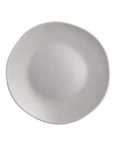 Тарелка закусочная SHADOW 20 5 см каменная керамика светло серая Bronco