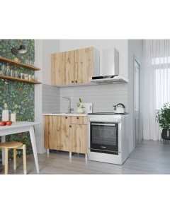 Кухонный гарнитур Деми 120 см белый бежевый Нк-мебель