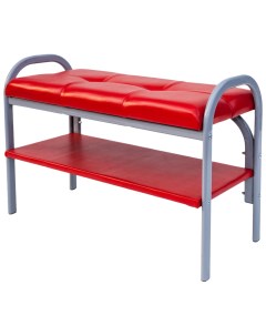 Банкетка скамейка Практик 7 70 5х33х50 красный серый Vental