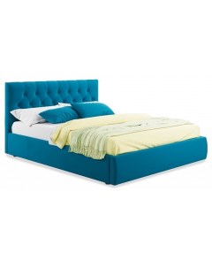 Кровать полутораспальная Verona 2000x1400 с ортопедическим основанием синий Наша мебель