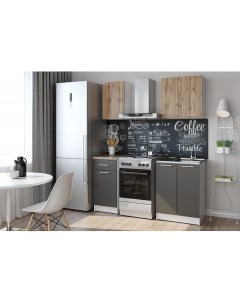 Кухонный гарнитур Ника 100 см бежевый белый серый Нк-мебель