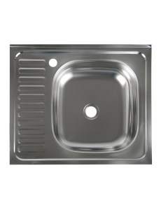 Мойка кухонная накладная без сифона 60х50 см правая нержавеющая сталь 0 4 мм Владикс