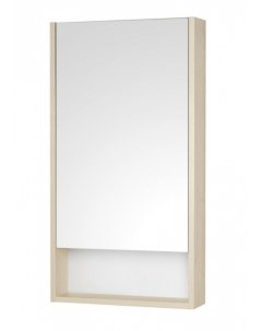 Зеркальный шкаф Акватон Сканди 45 1A252002SDB20 белый дуб верона Aquaton