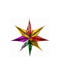 Гирлянда растяжка Звезда восьмиконечная SYLHC 162193 57 см разноцветный Волшебная страна