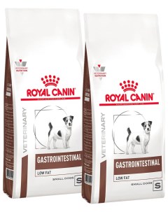 Сухой корм для собак маленьких пород Gastrointestinal Low Fat 2 шт по 3 кг Royal canin
