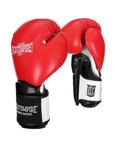 Перчатки боксерские pro king красно черные размер 14 oz Fight empire