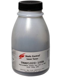 Тонер TRHP1020 100B черный флакон 100гр для принтера HP LJ 1010 1012 1015 1020 Static control