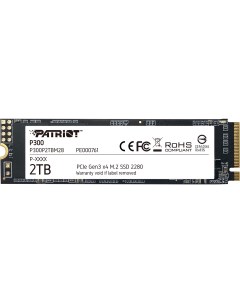 Накопитель SSD M 2 P300P2TBM28 2 0TB PCI E 3 0 x4 up to 2100 1650MBs 290000 IOPs 3D TLC SMI2263XT TB Patriot memory