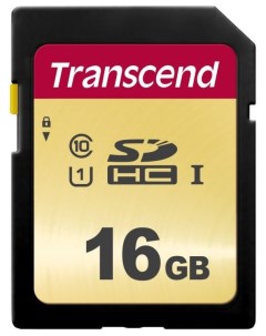 Карта памяти SDHC 16GB TS16GSDC500S Class 10 U1 500S MLC Transcend