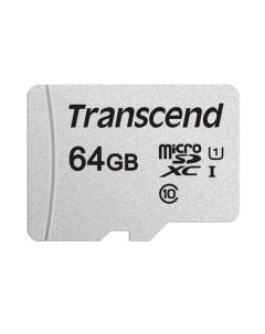 Карта памяти MicroSDXC 64GB TS64GUSD300S Class 10 U1 300S без адаптера Transcend