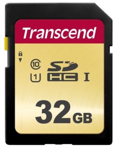 Карта памяти 32GB TS32GSDC500S SDHC Class 10 U1 500S MLC Transcend