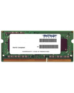 Модуль памяти SODIMM DDR4 4GB PSD44G240081S PC4 19200 2400MHz CL17 1 2V SR RTL Patriot memory