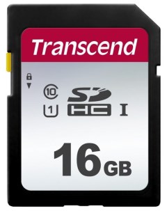 Карта памяти 16GB TS16GSDC300S SDHC Class 10 U1 300S Transcend