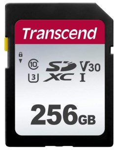 Карта памяти SDXC 256GB TS256GSDC300S Class 10 U3 V30 300S Transcend