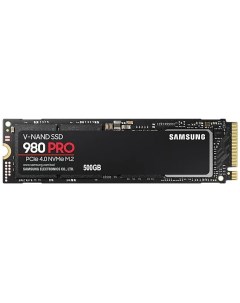 Накопитель SSD M 2 2280 MZ V8P500BW 980 PRO 500GB PCIe Gen 4 0 x4 NVMe V NAND 3 bit MLC 6900 5000MB  Samsung