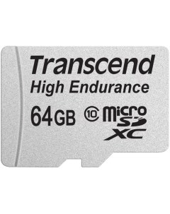 Карта памяти 64GB TS64GUSDXC10V microSDXC Class 10 High Endurance Transcend