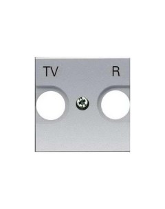 Накладка N2250 8 PL для TV R розетки 2 модуля серебро Abb