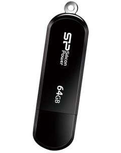 Накопитель USB 2 0 64GB Luxmini 322 SP064GBUF2322V1K черный Silicon power