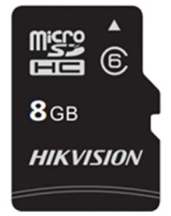 Карта памяти 8GB HS TF C1 STD 8G ZAZ01X00 OD microSDHC без SD адаптера 90 12MB s Hikvision