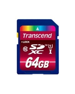 Карта памяти SDXC 64GB TS64GSDXC10U1 Class 10 UHS 1 Transcend