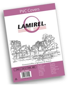 Обложка LA 78781 Lamirel Transparent A4 PVC красные 150мкм 100шт Fellowes