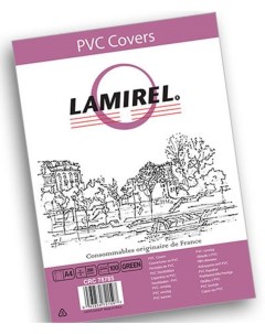 Обложка LA 78785 Lamirel Transparent A4 PVC зеленые 200мкм 100шт Fellowes