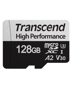 Карта памяти 128GB TS128GUSD330S High Performance microSDXC UHS I U3 V30 A2 R W 100 85 MB s с адапте Transcend