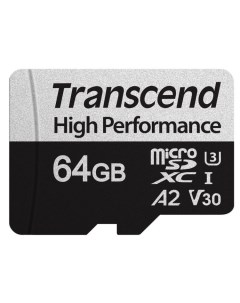 Карта памяти 64GB TS64GUSD330S High Performance microSDXC UHS I U3 V30 A2 R W 100 85 MB s с адаптеро Transcend