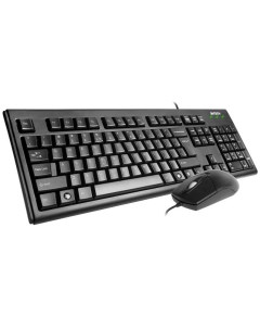 Клавиатура и мышь KRS 8372 черные USB мышь 1000 dpi A4tech
