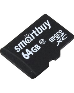 Карта памяти 64GB SB64GBSDCL10 00LE MicroSDXC Сlass 10 без адаптера LE Smartbuy