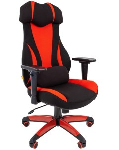 Кресло игровое GAME 14 черное красное ткань до 120 кг Chairman