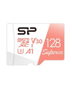Карта памяти 128GB SP128GBSTXDV3V20 Superior A1 Class 10 UHS I U3 100 80 Mb s Silicon power