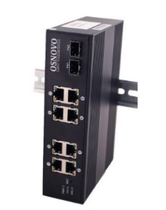 Коммутатор промышленный SW 70802 I Gigabit Ethernet на 10 портов 8 x GE 10 100 1000Base T 2 x GE SFP Osnovo