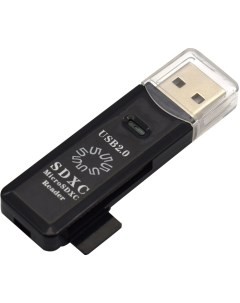 Карт ридер RE2 100BK USB2 0 SD TF USB black 5bites