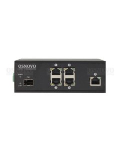 Коммутатор PoE SW 40501 IC промышленный Fast Ethernet на 6 портов 4 x FE 10 100Base T с PoE до 30W 1 Osnovo