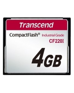 Промышленная карта памяти CompactFlash 4GB TS4GCF220I Compact Flash 220x Industrial Transcend