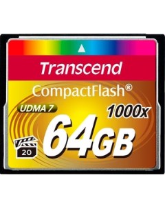 Карта памяти CompactFlash 64GB TS64GCF1000 1000X Transcend