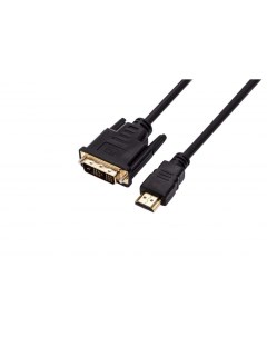 Кабель интерфейсный HDMI DVI FL C HM DVIDM 1 8M 1 8 м медь черный разъемы HDMI A male DVI D single l Filum