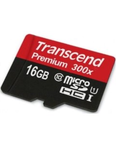 Карта памяти 16GB TS16GUSDCU1 microSDHC Class 10 UHS 1 Transcend