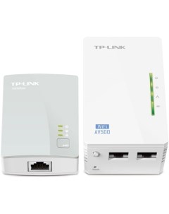 Адаптер powerline TL WPA4220KIT Wi Fi 300Mbps 802 11b g n 2UTP Powerline 600 Мбит с 2 шт в комплекте Tp-link
