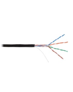 Кабель витая пара U UTP 5e кат 4 пары NKL 4600B BK 24AWG 0 50 мм медь одножильный solid внешний PE ч Nikolan