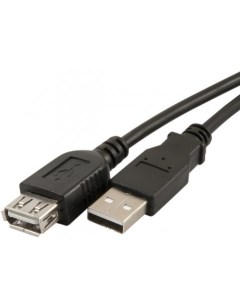 Кабель интерфейсный USB 2 0 удлинитель AM AF 3 м Pro экран 2феррит кольца черный пакет Cablexpert