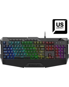 Клавиатура Skiller SGK4 черная US Layout резиновые колпачки RGB подсветка USB Sharkoon