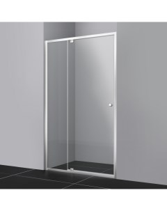 Душевая дверь в нишу Aula 11P 90х190 стекло прозрачное профиль хром Wasserkraft
