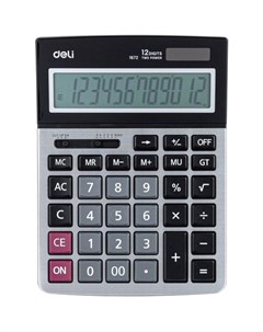Калькулятор E1672 12 разрядный серебристый Deli