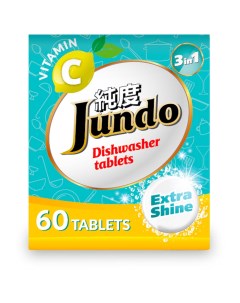 Таблетки для посудомоечной машины с витамином С и активным кислородом 60 шт Jundo