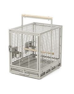Клетка для птиц транспортировочная Evo Cage Travel Platinum светло серая 47х38х46см Montana cages