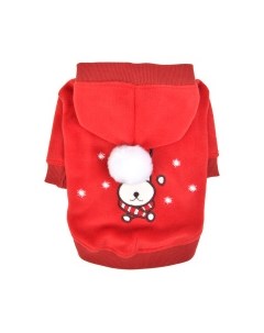 Новогодний свитер с капюшоном для собак Blitzen красный L Южная Корея Puppia