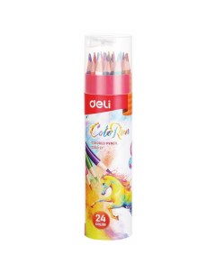 Набор цветных карандашей ColoRun трехгранные 24 шт EC00327 Deli