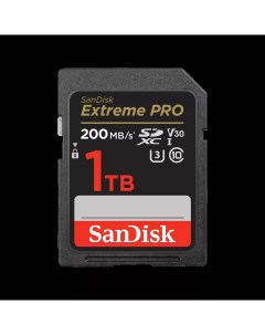 Карта памяти 1Tb SDXC Extreme Pro V30 Class 10 UHS I U3 V30 SDSDXXD 1T00 GN4IN Sandisk